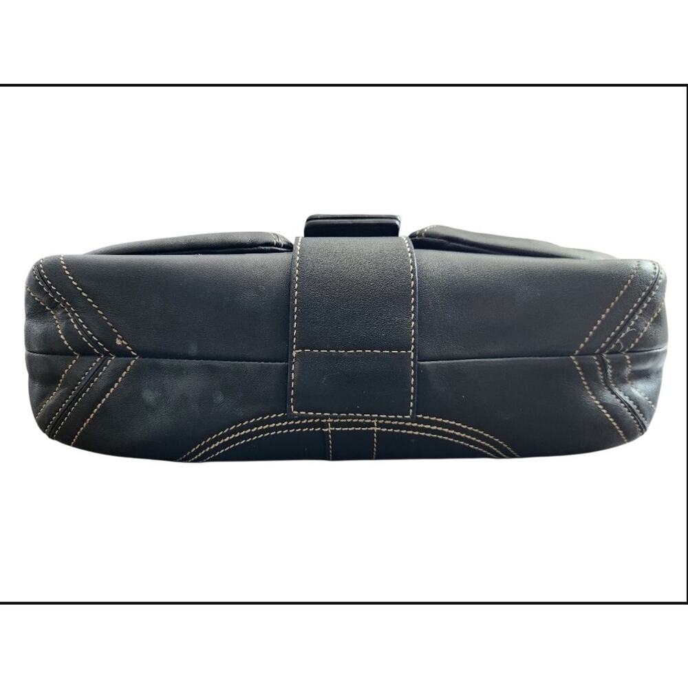 Coach 9434 Vintage Y2K Soho Black Leather Shoulder Bag w/Contrast Stitching - Picture 5 of 13